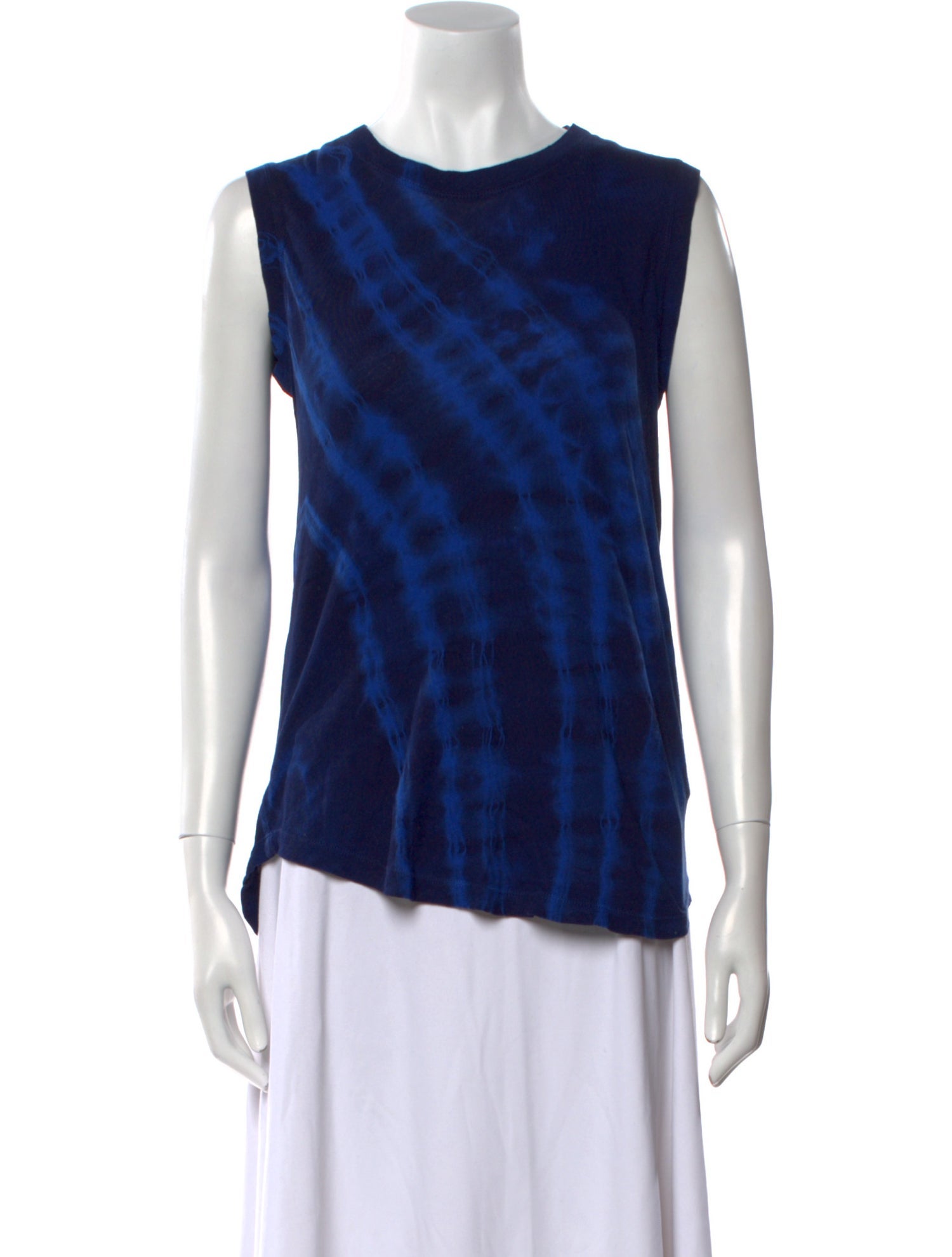 Raquel Allegra Tie-Dye Print Scoop Neck Top
