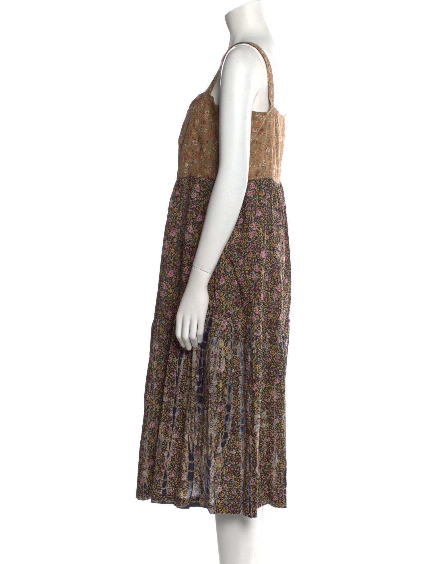 Raquel Allegra Floral Print Midi Length Dress