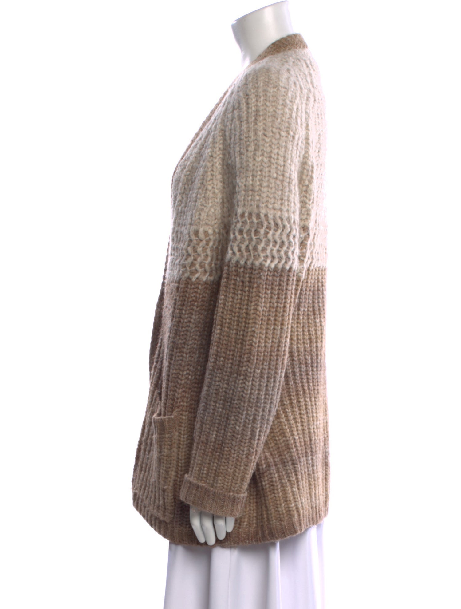 Raquel Allegra Merino Wool Colorblock Pattern Sweater