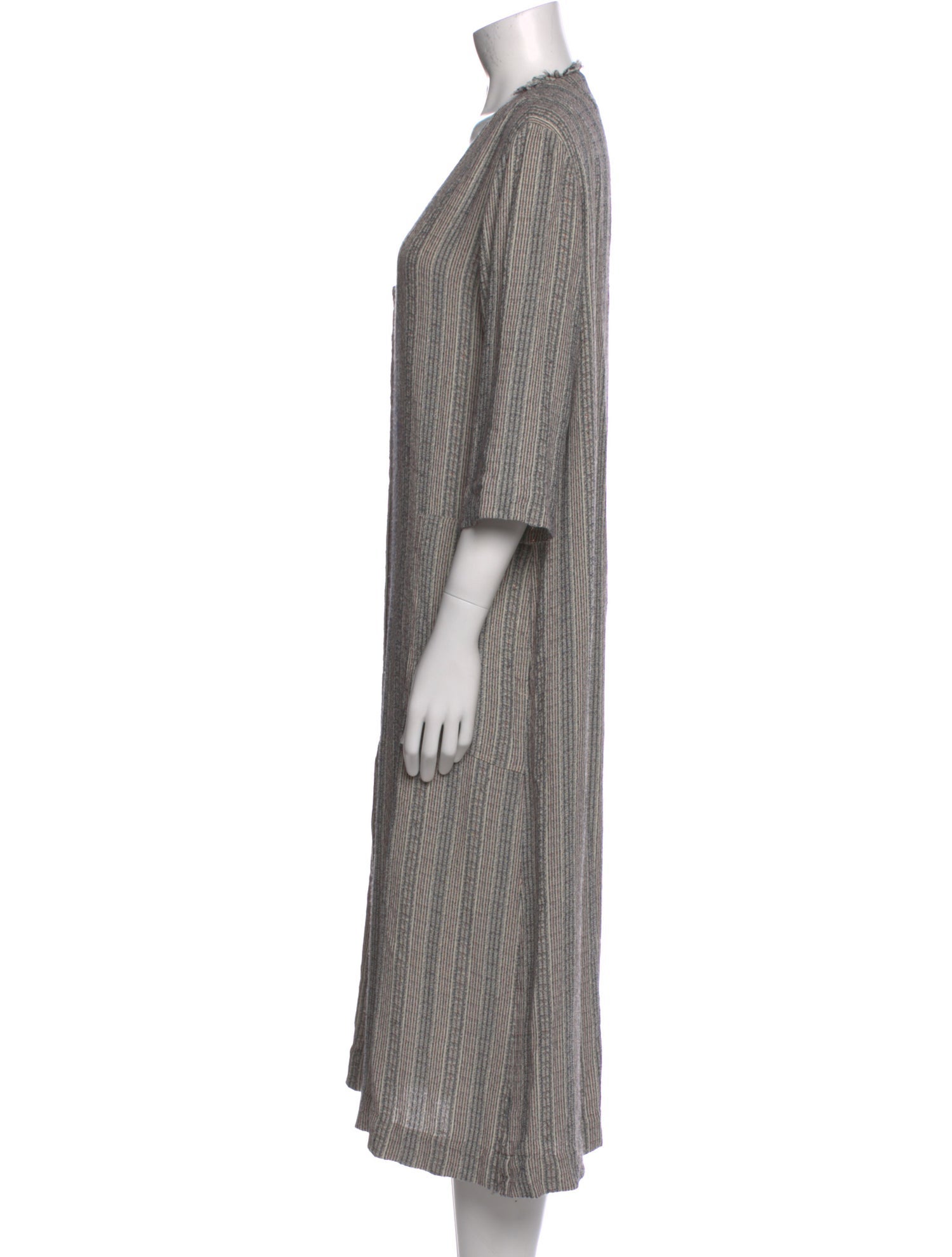 Raquel Allegra Striped Midi Length Dress