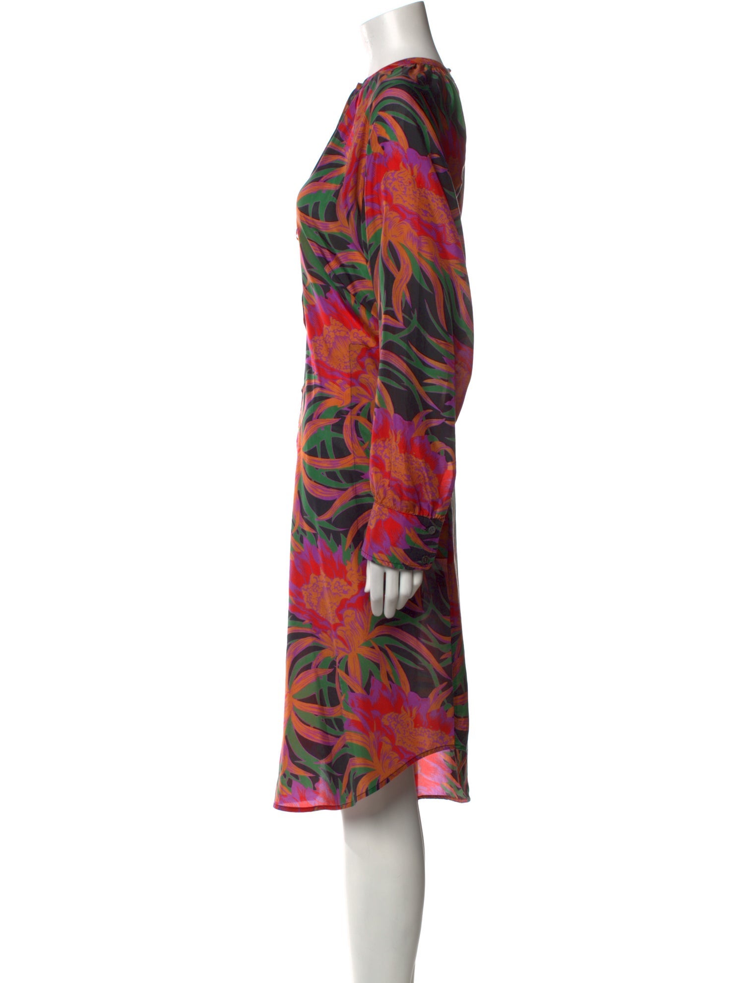 Raquel Allegra Silk Midi Length Dress