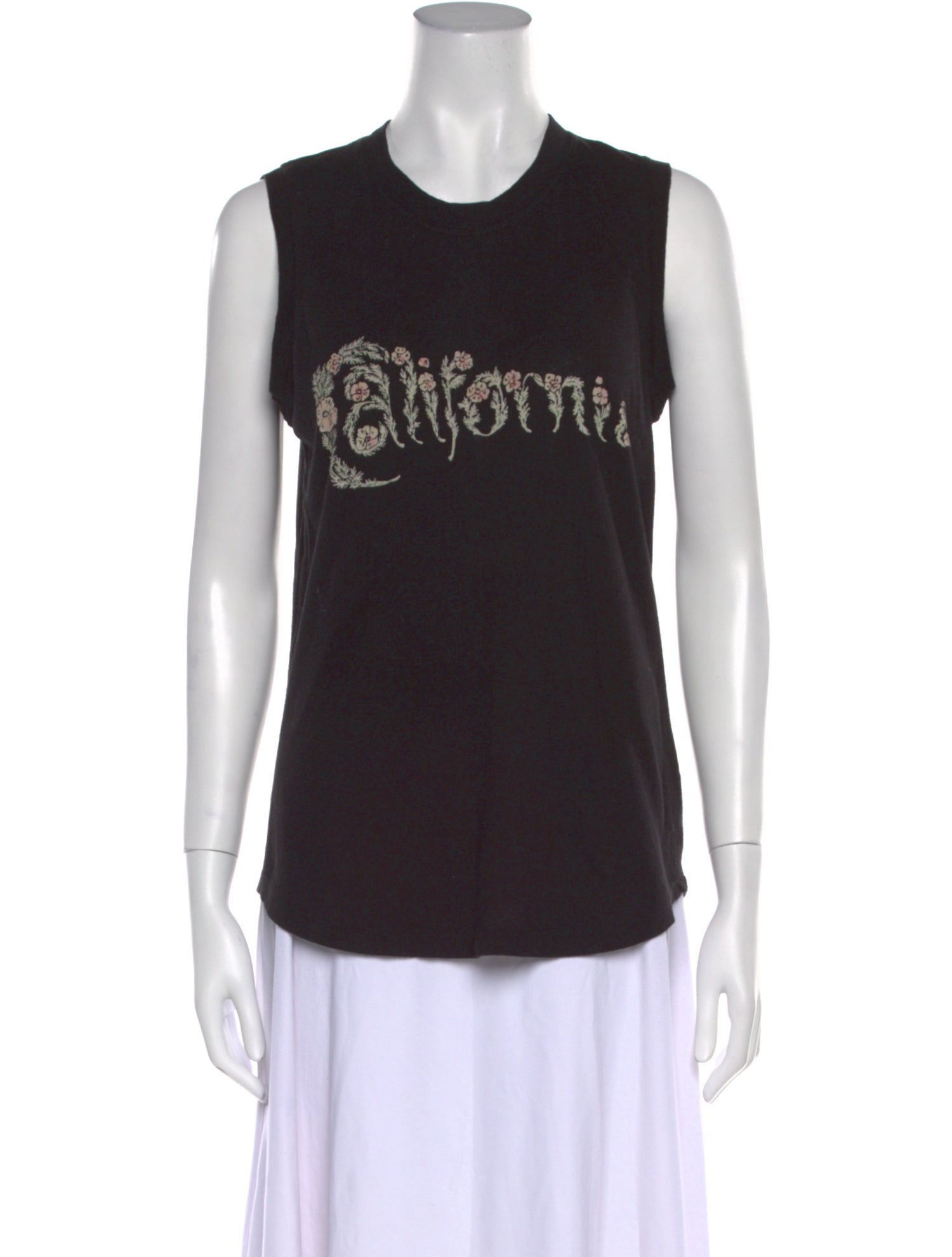 Raquel Allegra Graphic Print Crew Neck Top