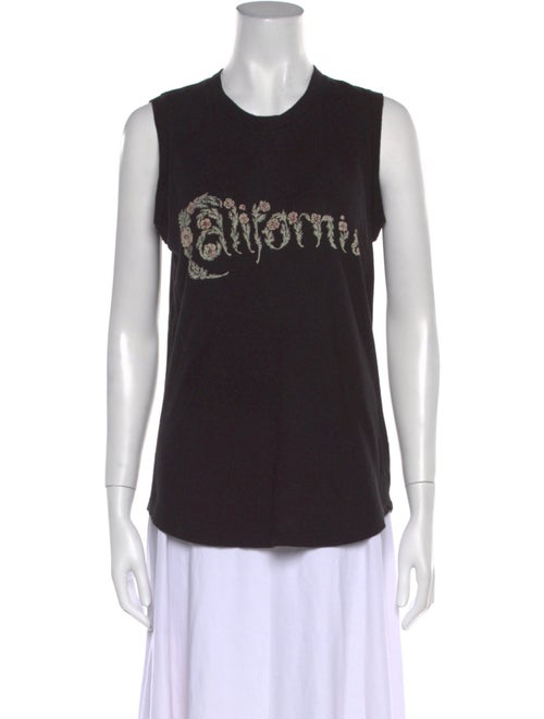 Raquel Allegra Graphic Print Crew Neck Top