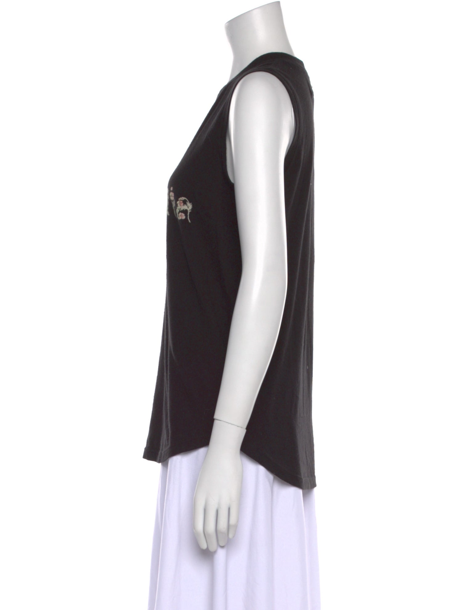 Raquel Allegra Graphic Print Crew Neck Top