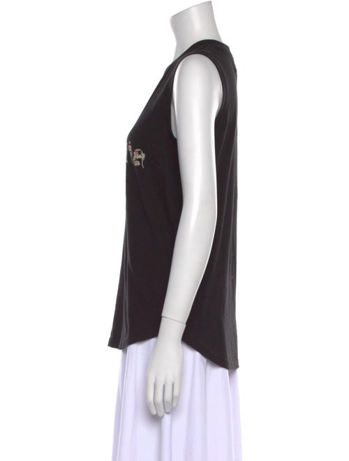 Raquel Allegra Graphic Print Crew Neck Top