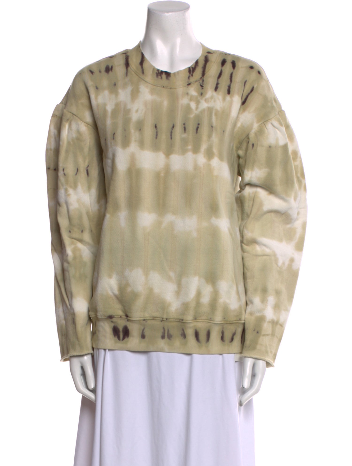 Raquel Allegra Tie-Dye Print Crew Neck Sweatshirt