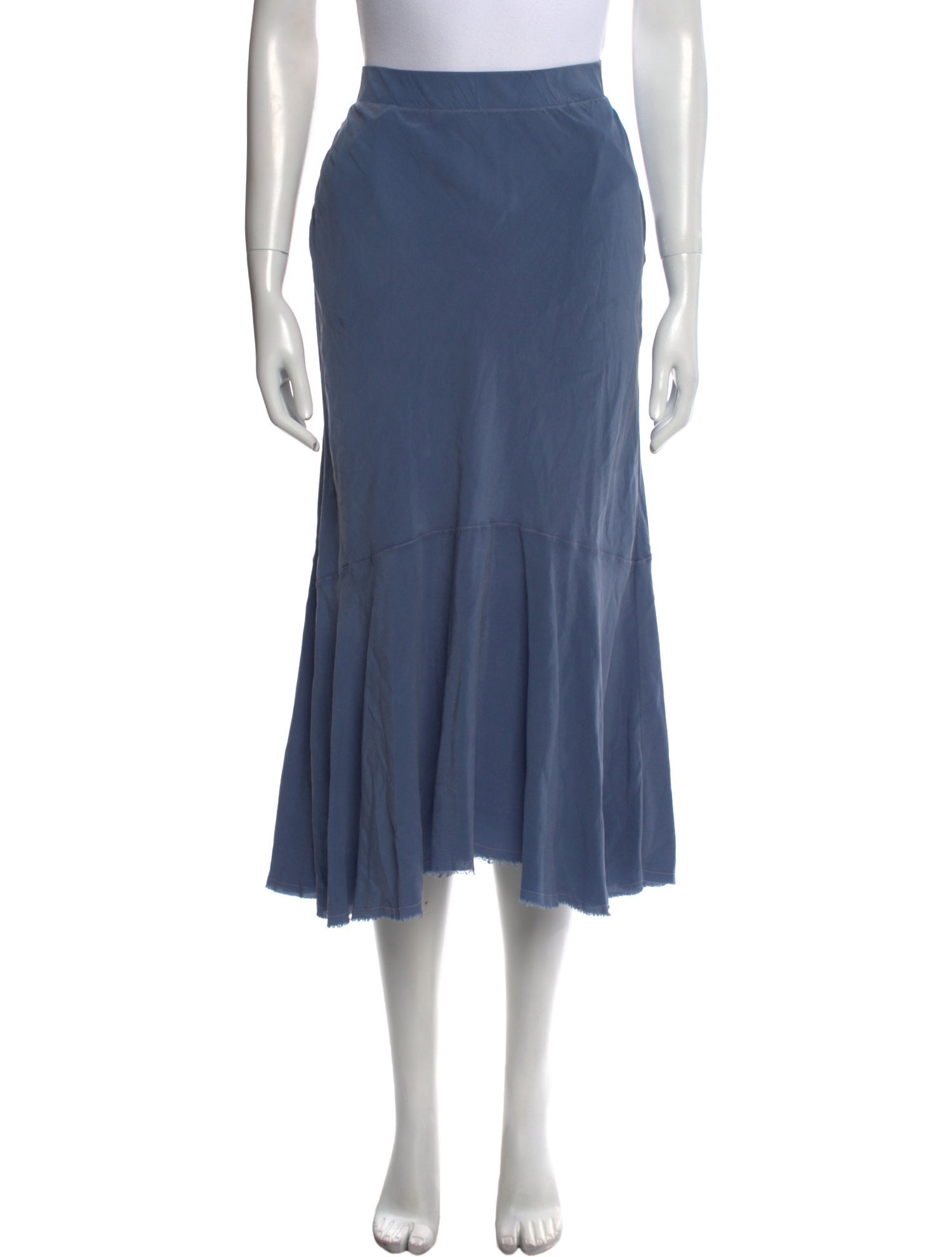 Raquel Allegra Silk Midi Length Skirt