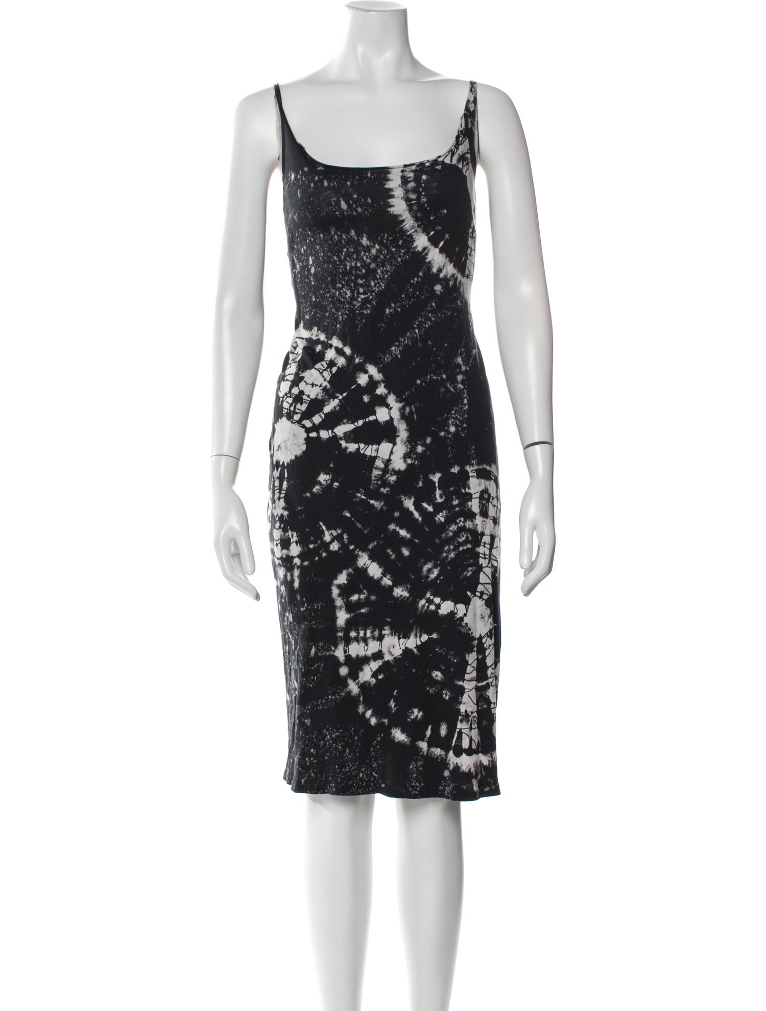 Raquel Allegra Tie-Dye Print Midi Length Dress