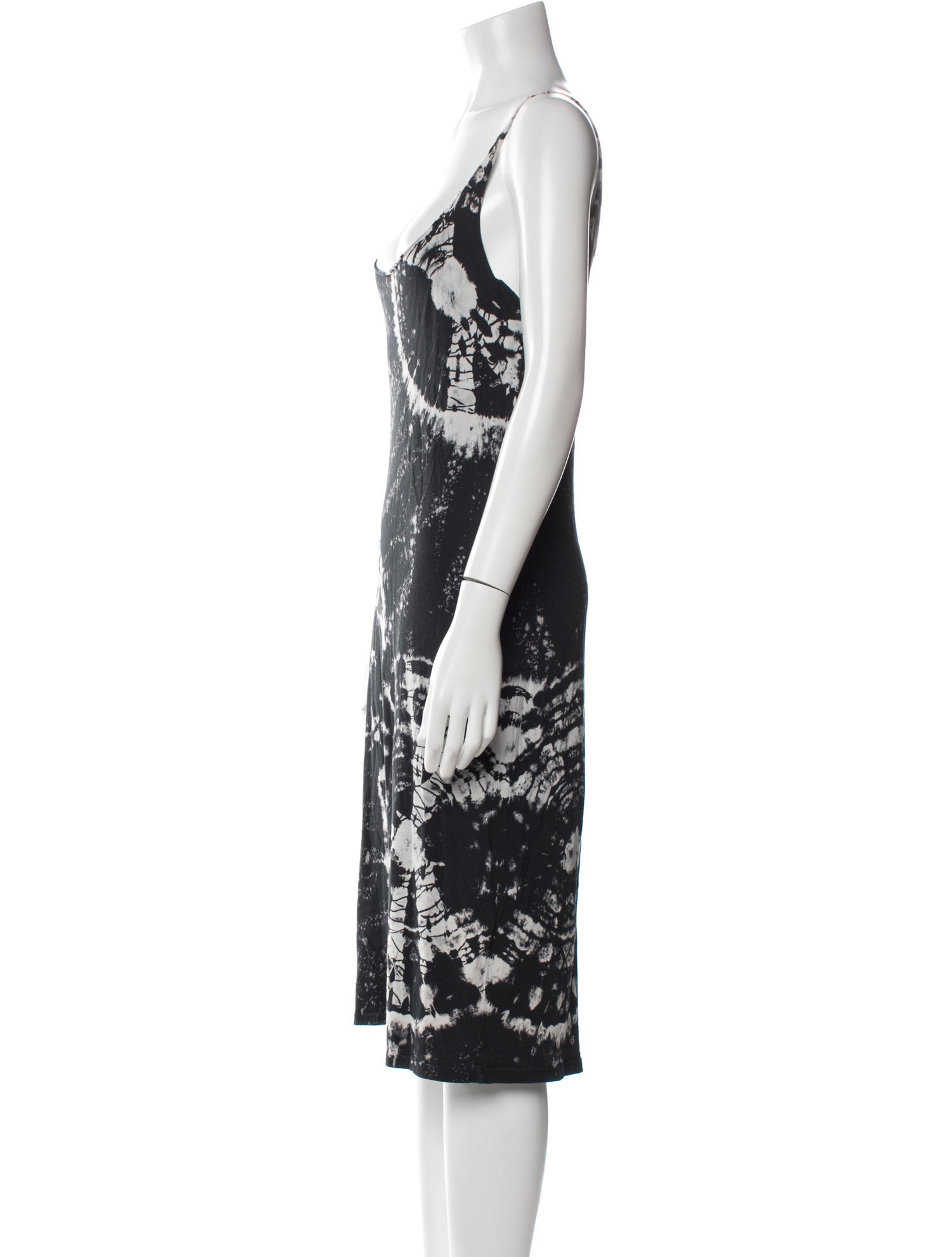 Raquel Allegra Tie-Dye Print Midi Length Dress