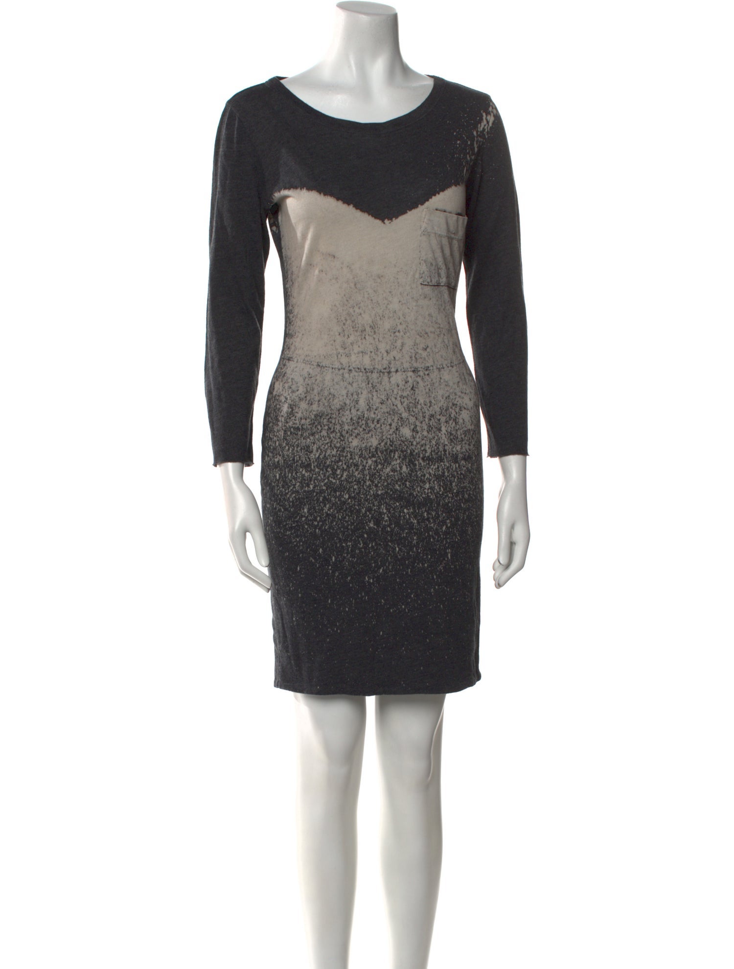 Raquel Allegra Bateau Neckline Mini Dress