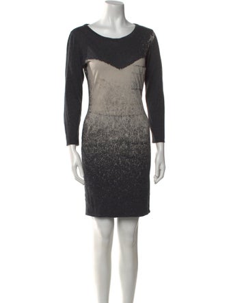 Raquel Allegra Bateau Neckline Mini Dress