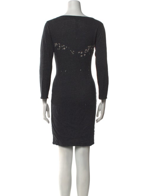 Raquel Allegra Bateau Neckline Mini Dress