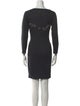 Raquel Allegra Bateau Neckline Mini Dress