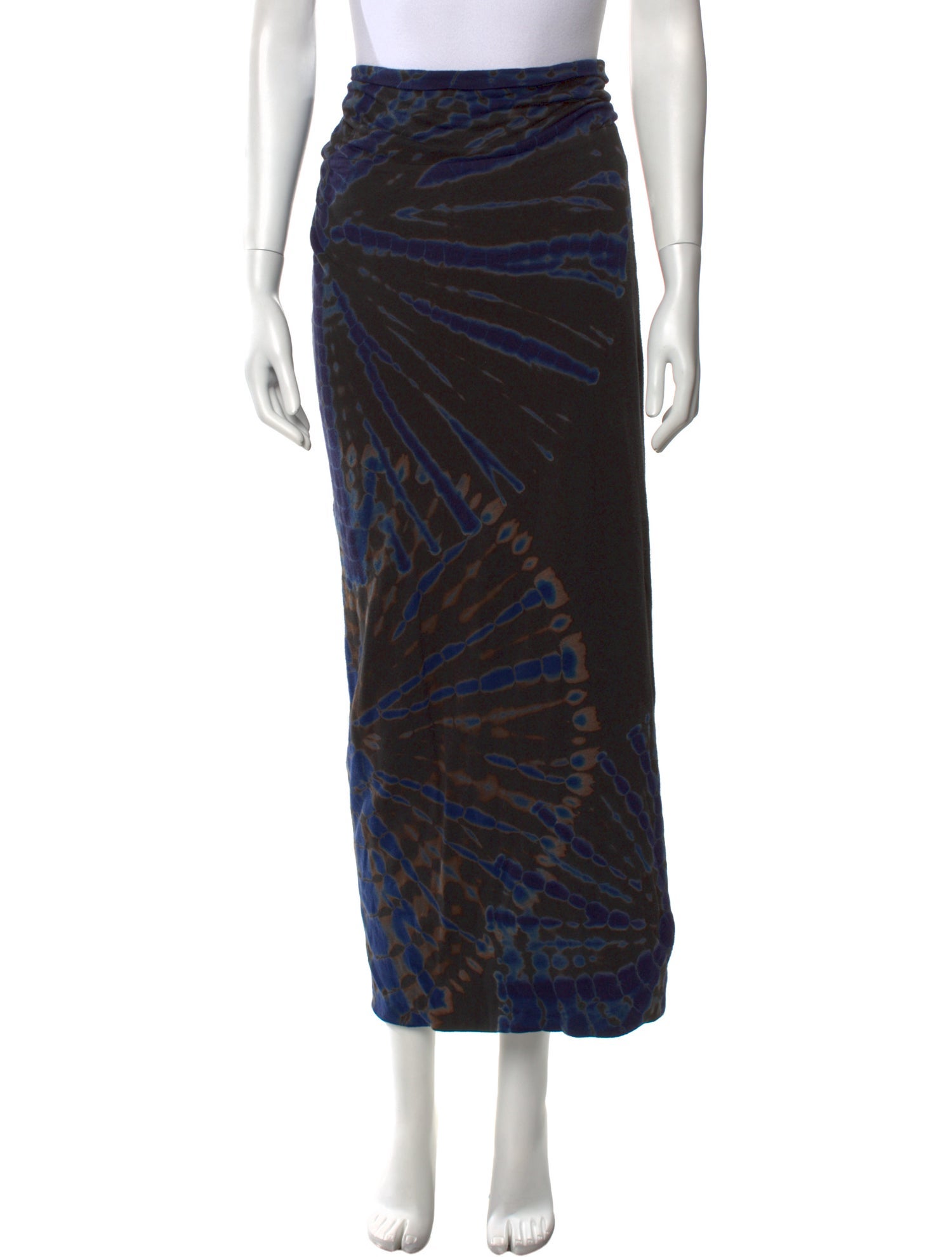 Raquel Allegra Tie-Dye Print Midi Length Skirt