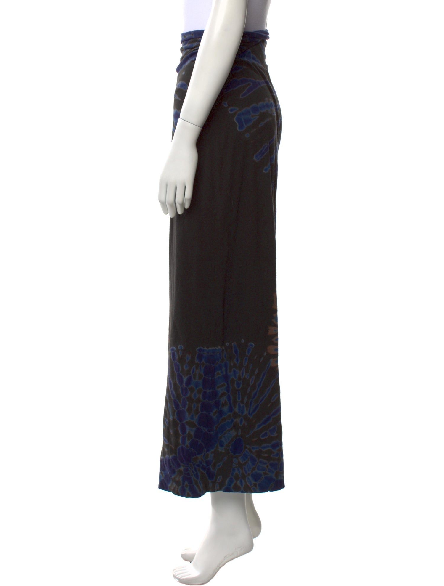Raquel Allegra Tie-Dye Print Midi Length Skirt