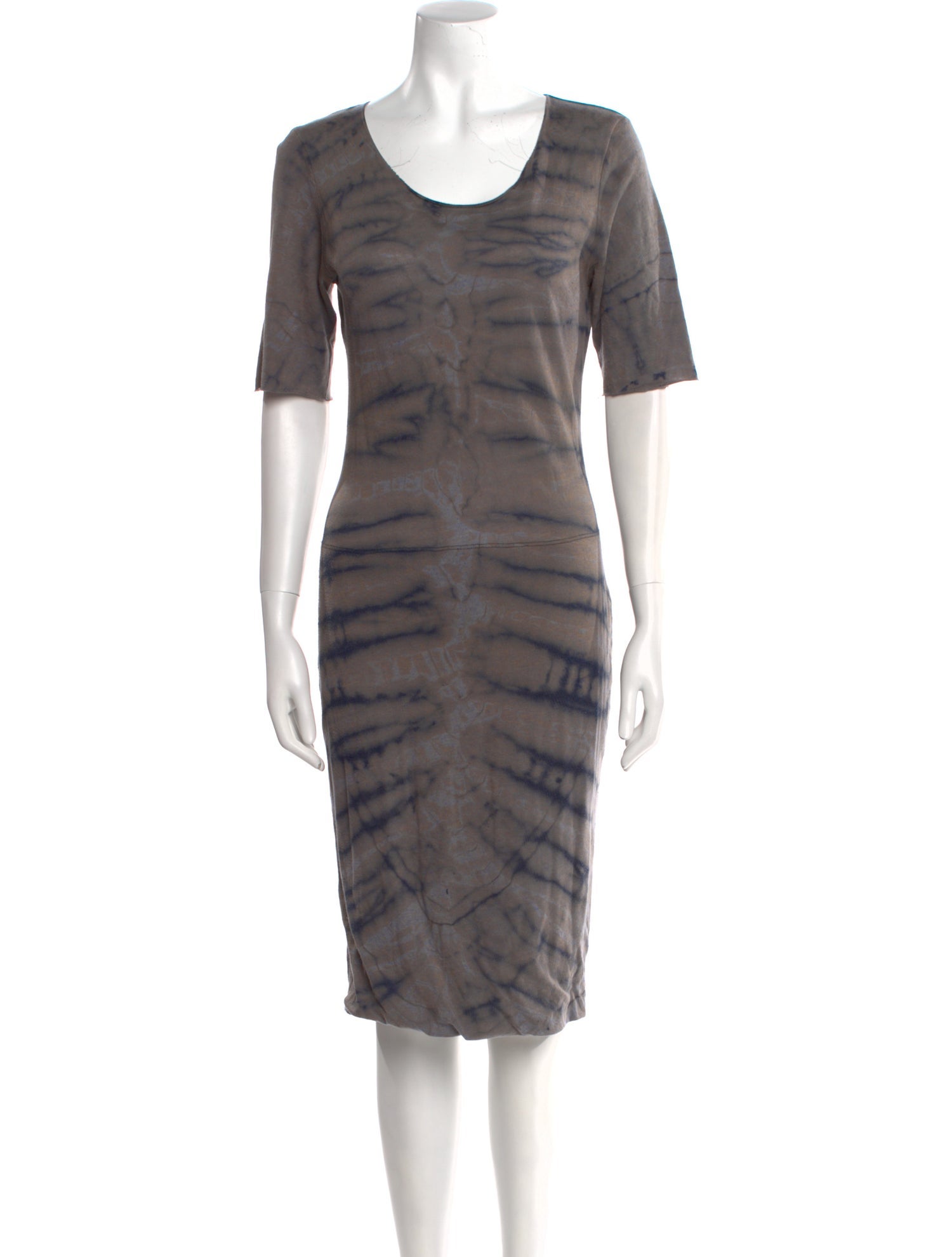 Raquel Allegra Tie-Dye Print Knee-Length Dress