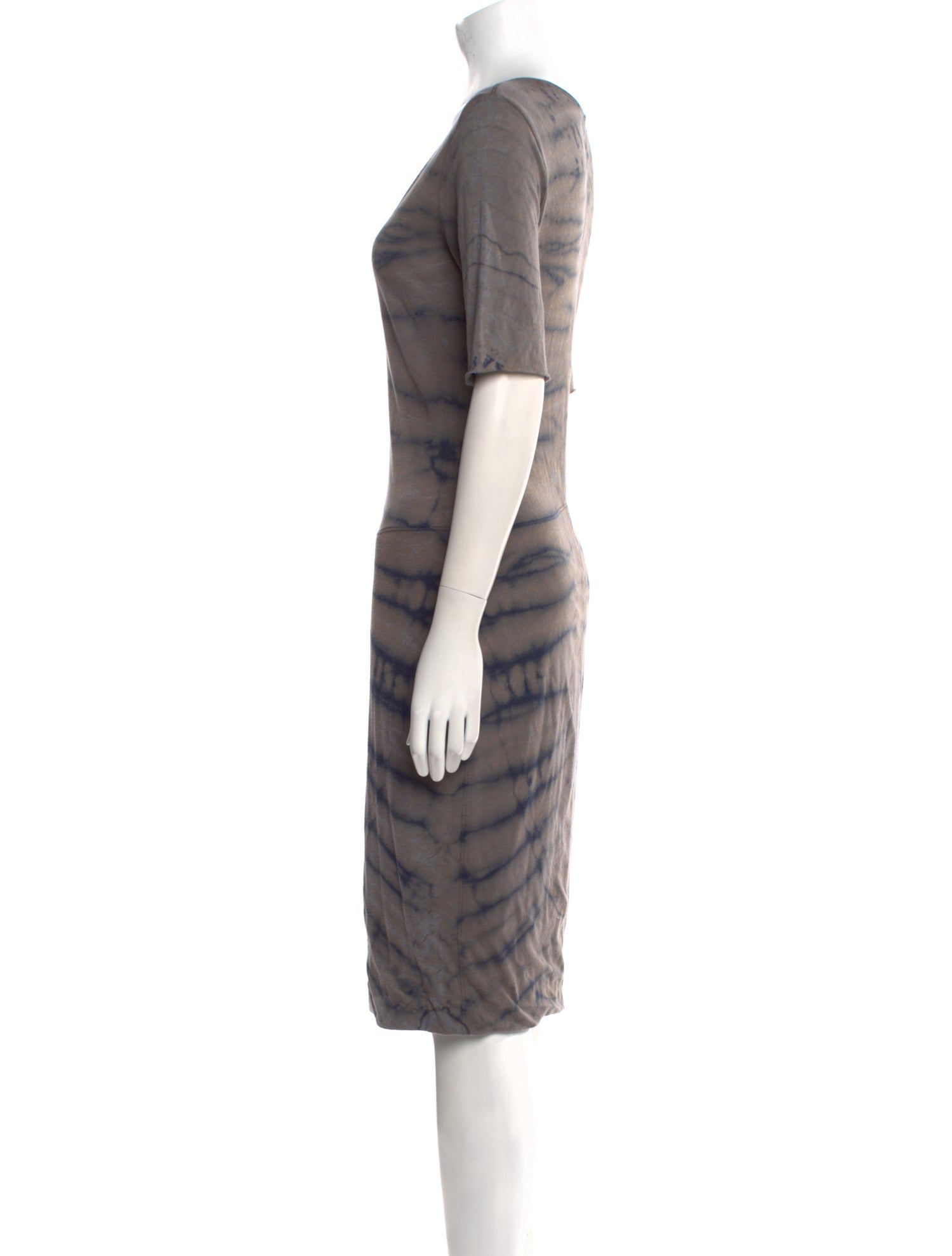 Raquel Allegra Tie-Dye Print Knee-Length Dress