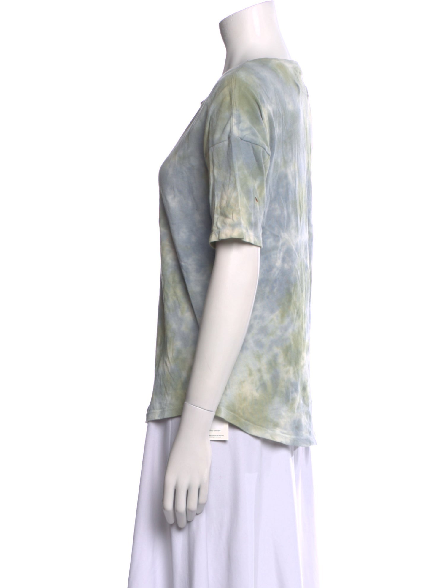 Raquel Allegra Tie-Dye Print Scoop Neck T-Shirt