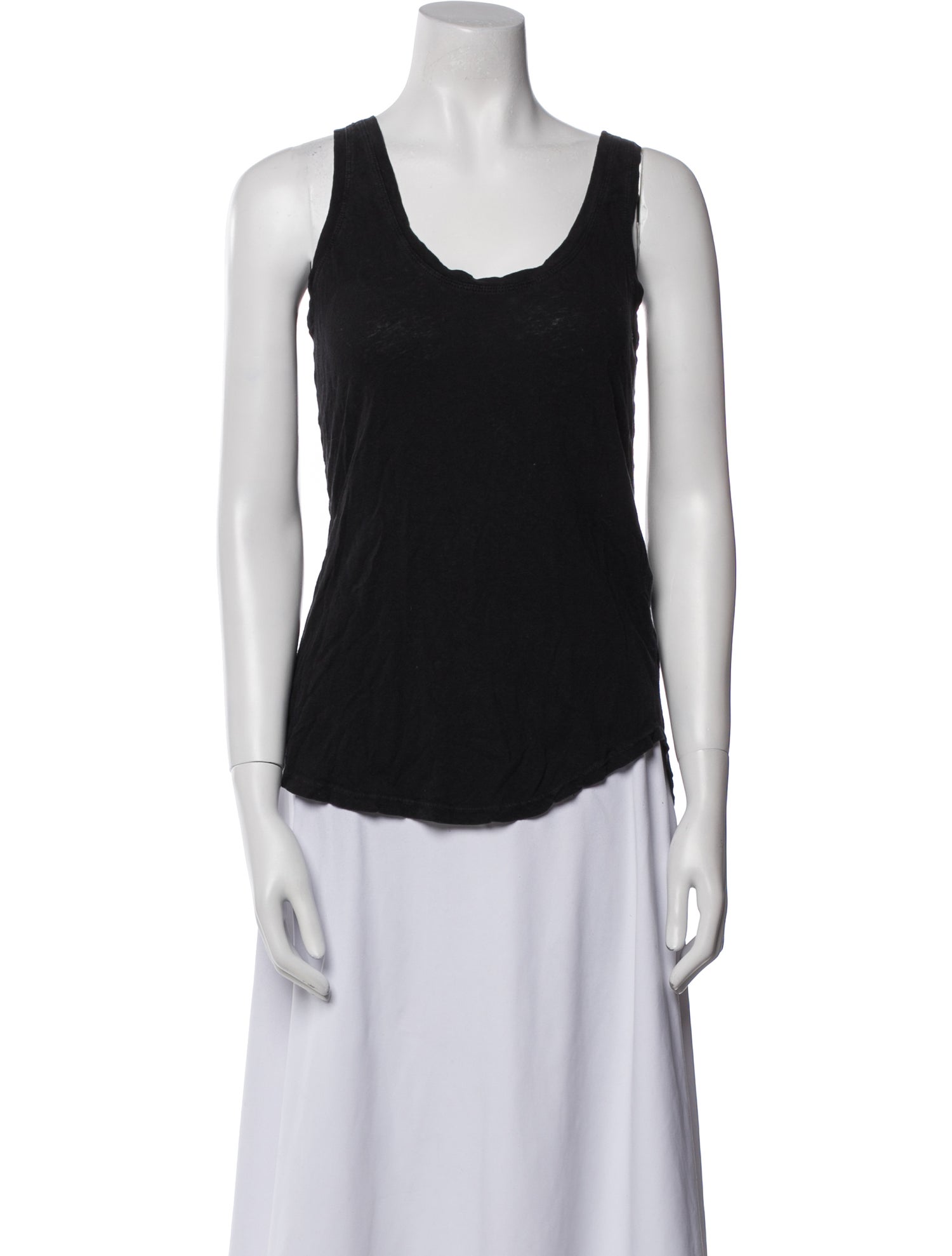 Raquel Allegra Linen Scoop Neck Top