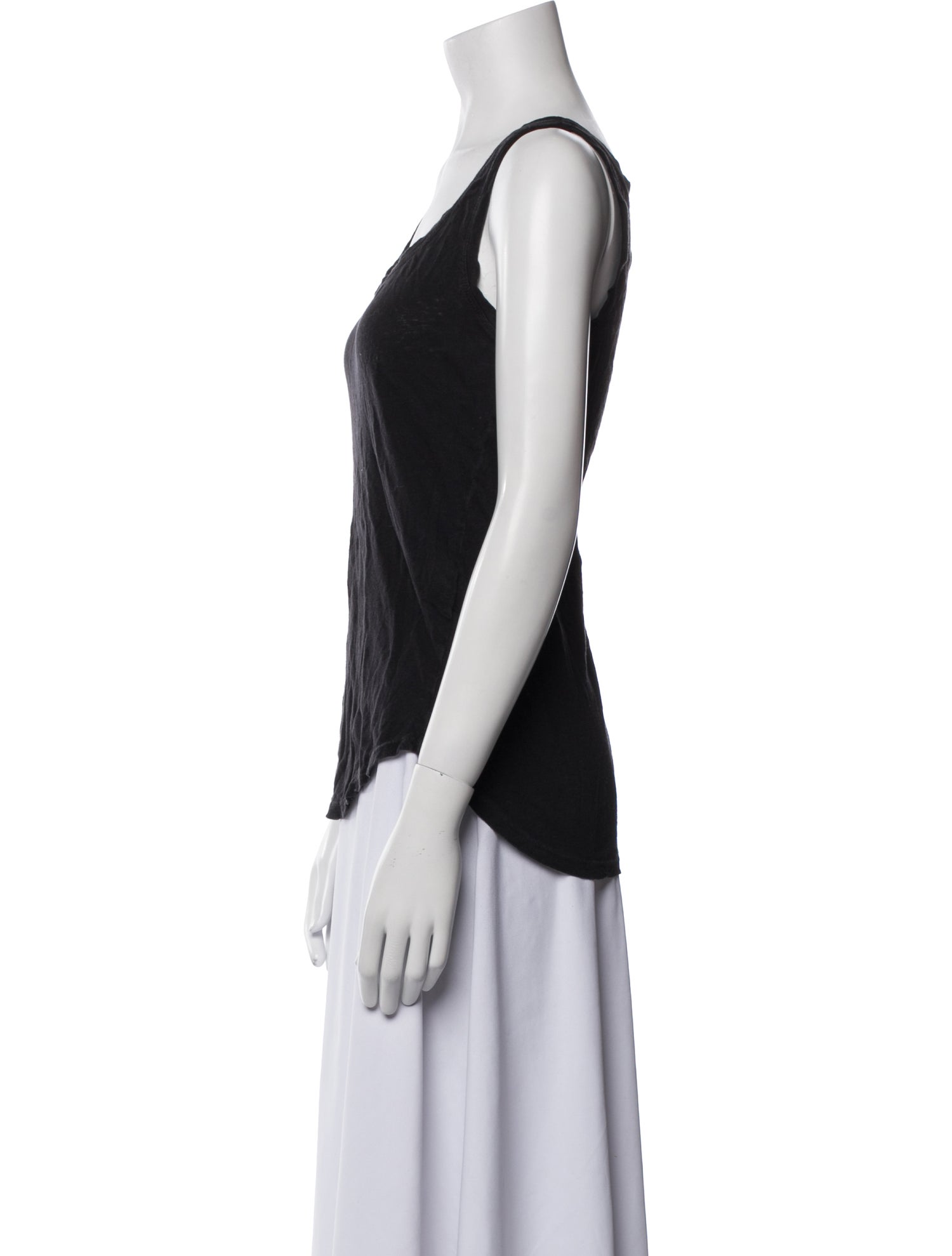 Raquel Allegra Linen Scoop Neck Top