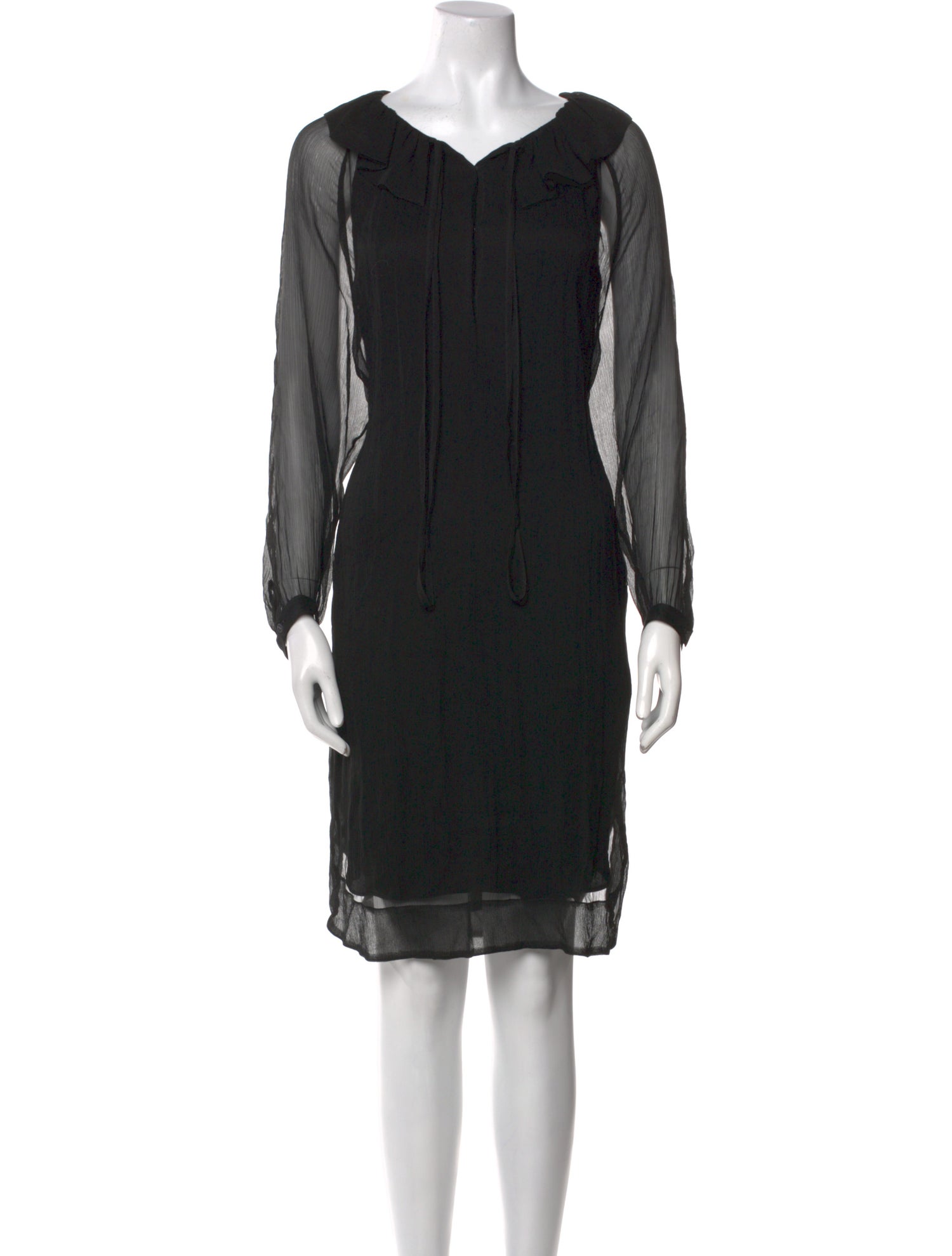 Raquel Allegra V-Neck Knee-Length Dress