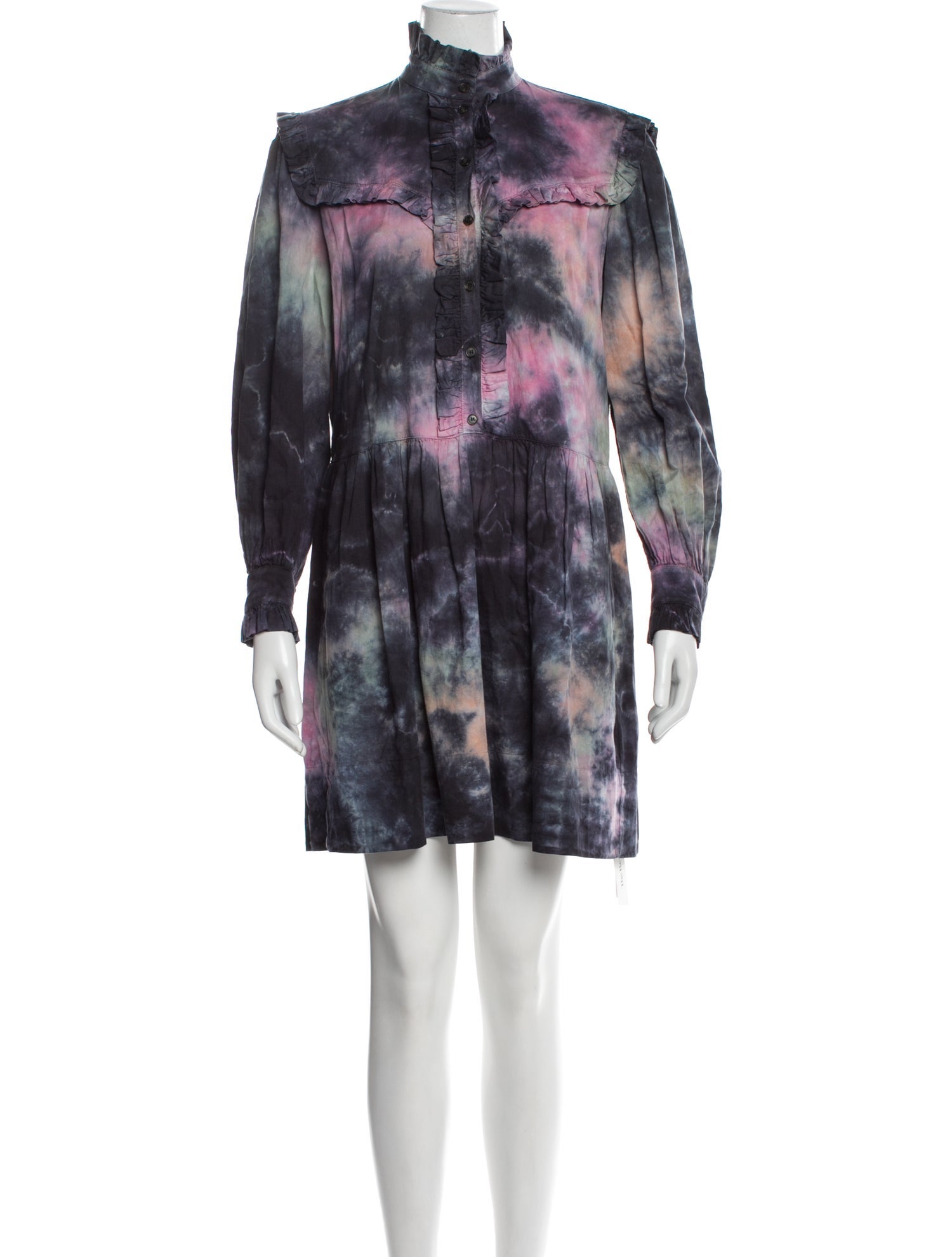 Raquel Allegra Tie-Dye Print Mini Dress