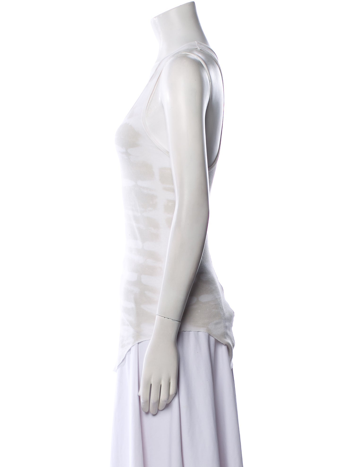 Raquel Allegra Tie-Dye Print Scoop Neck Top