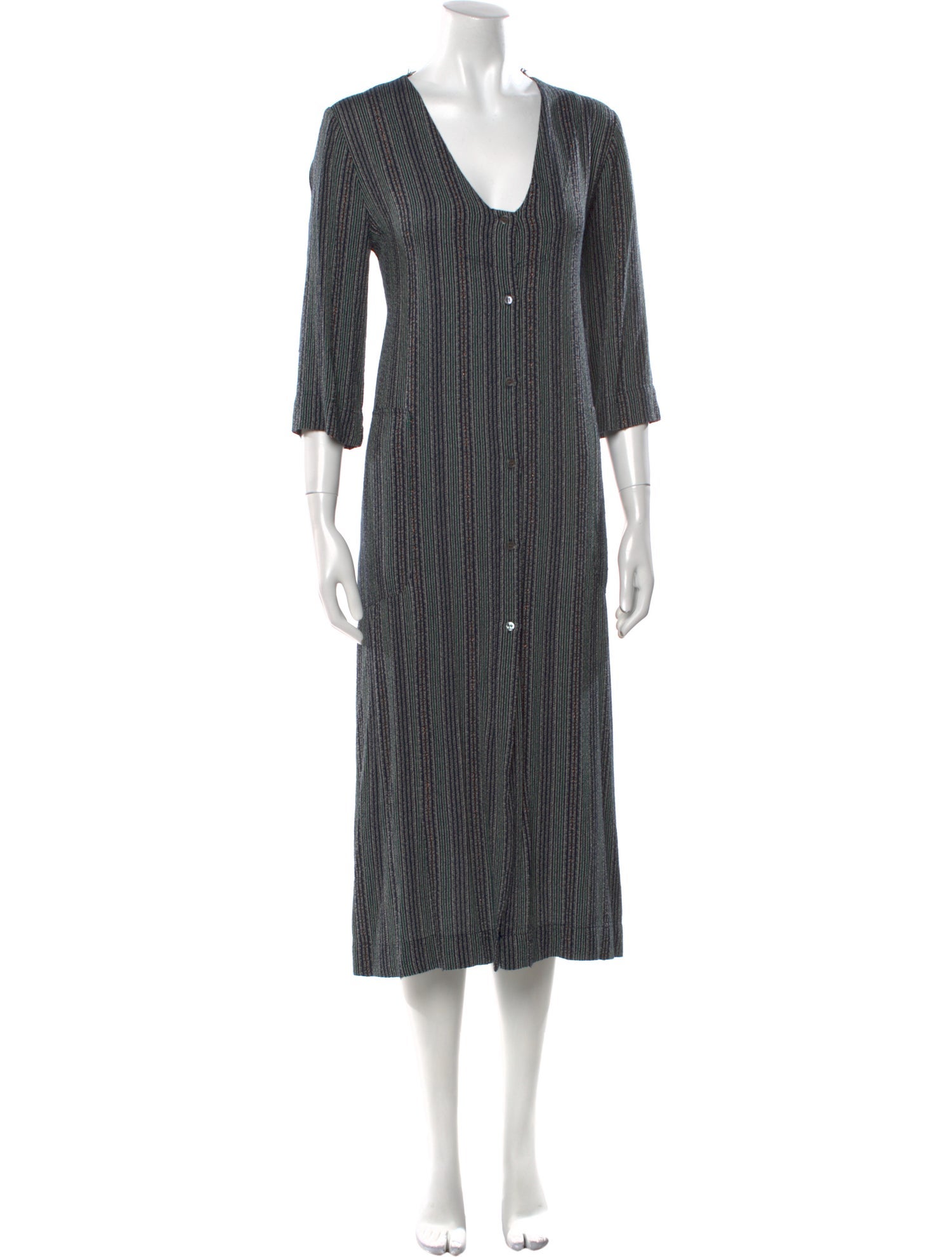Raquel Allegra Striped Long Dress
