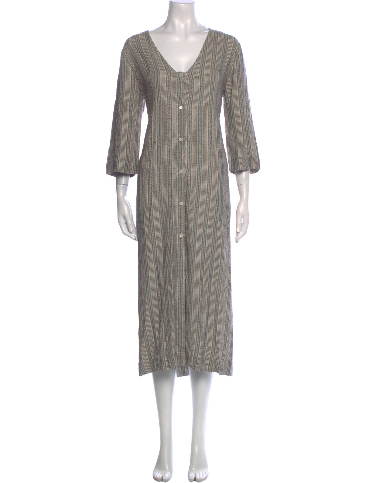 Raquel Allegra V-Neck Midi Length Dress