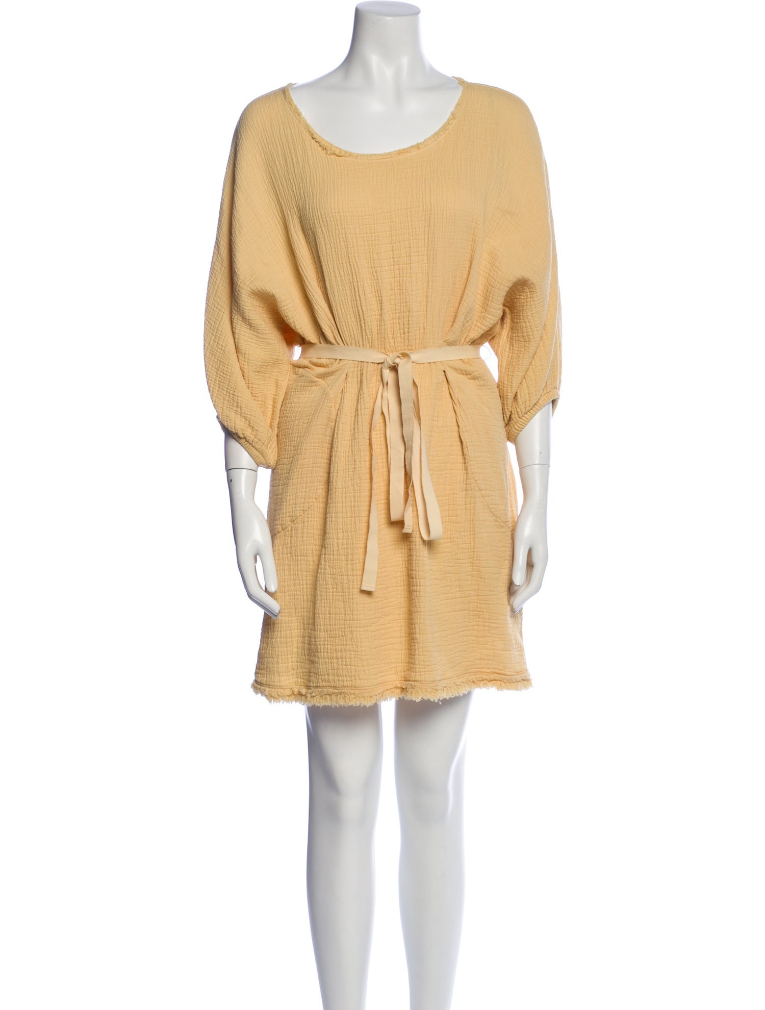 Raquel Allegra Scoop Neck Mini Dress