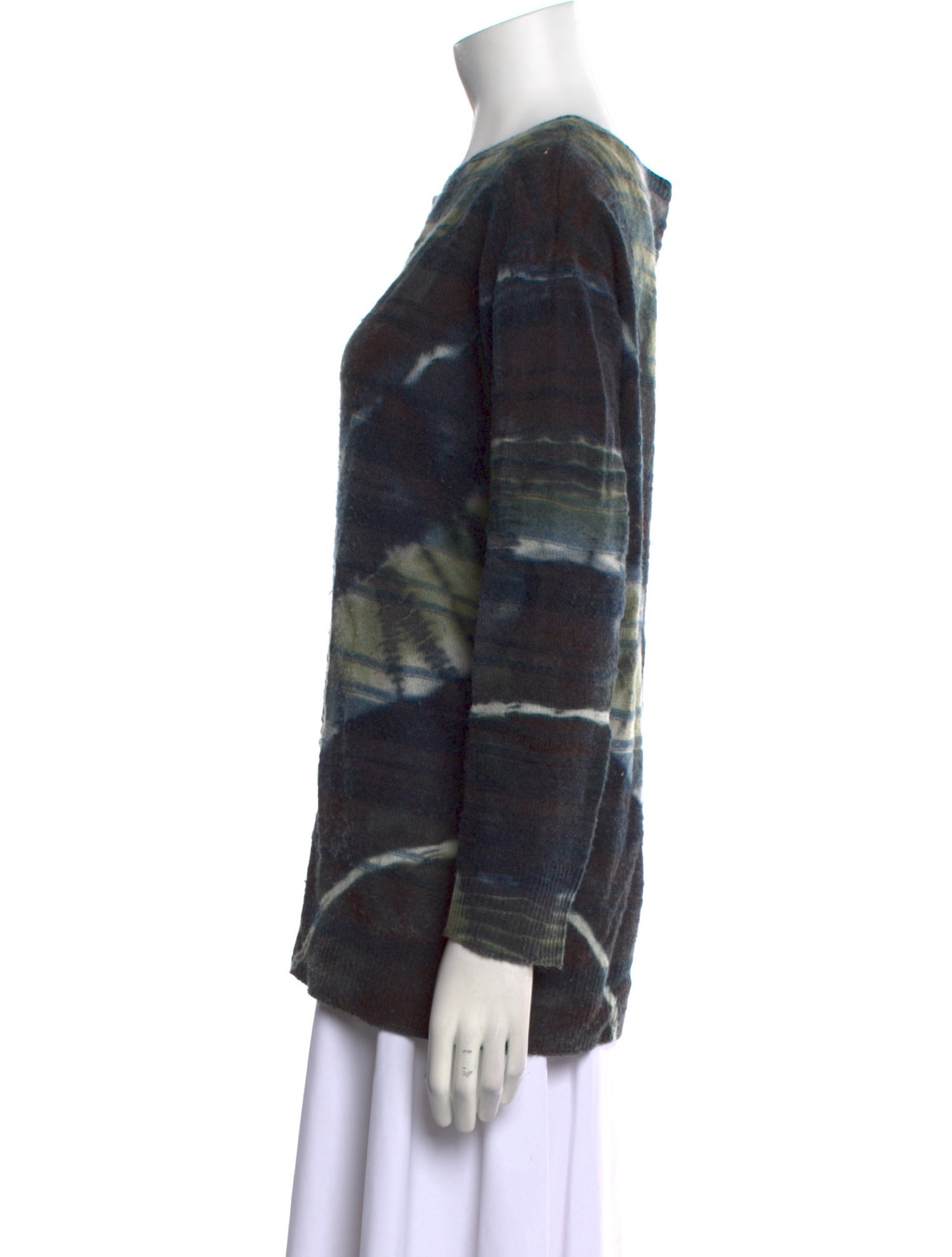 Raquel Allegra Merino Wool Tie-Dye Print Sweater