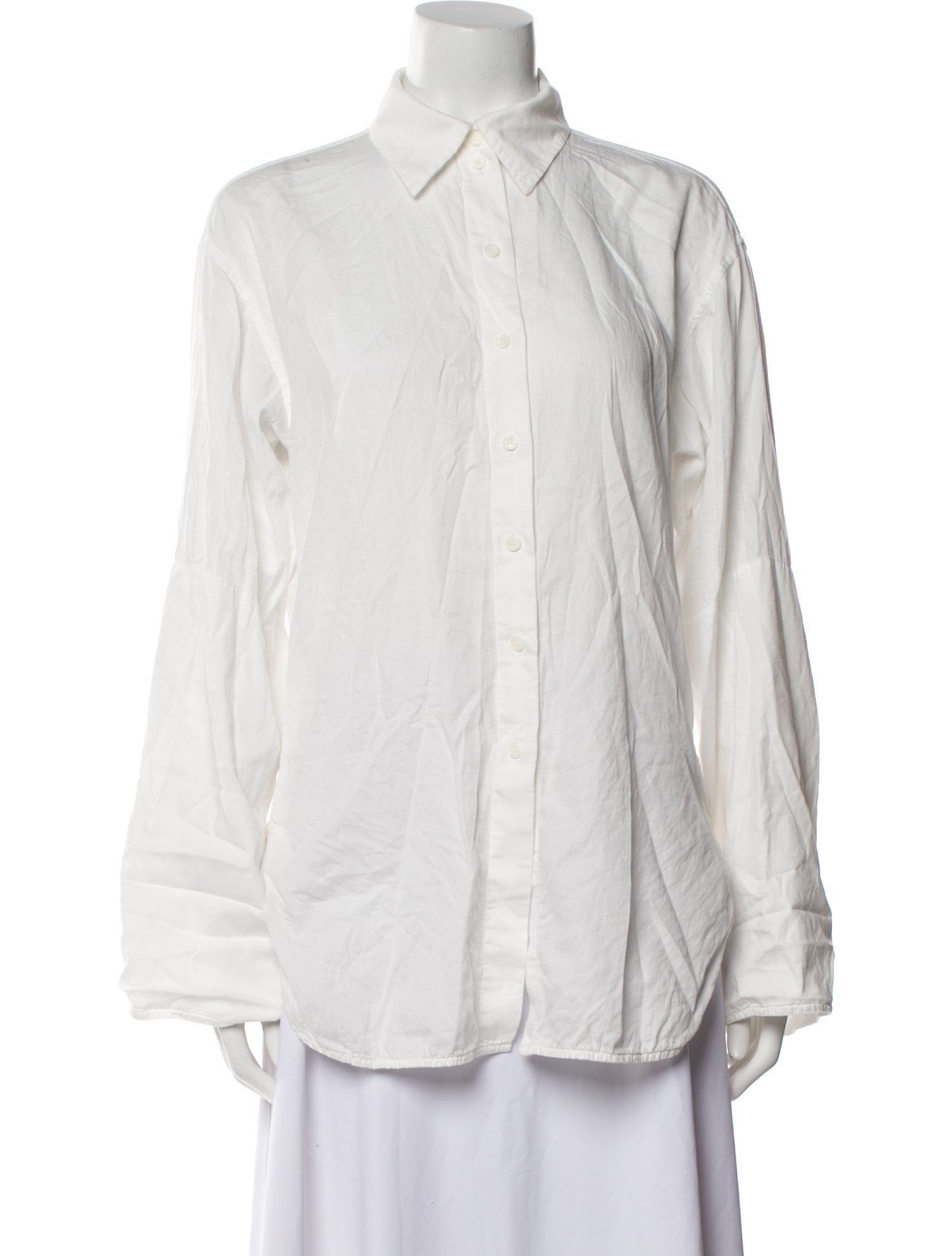Raquel Allegra Long Sleeve Button-Up Top