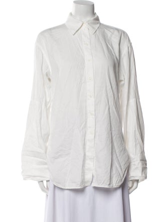 Raquel Allegra Long Sleeve Button-Up Top