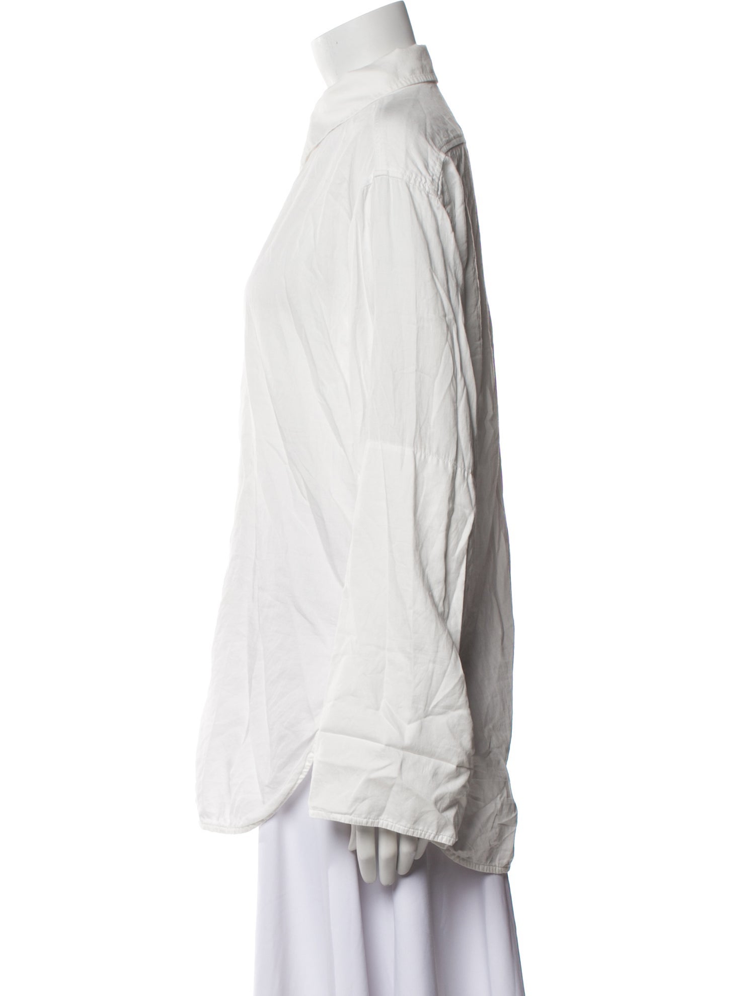 Raquel Allegra Long Sleeve Button-Up Top