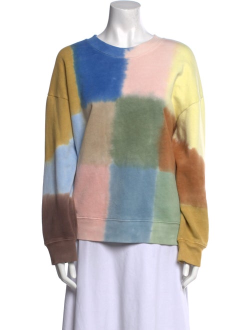 Raquel Allegra Tie-Dye Print Crew Neck Sweatshirt