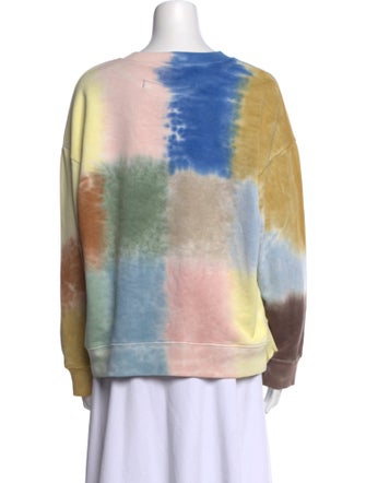 Raquel Allegra Tie-Dye Print Crew Neck Sweatshirt