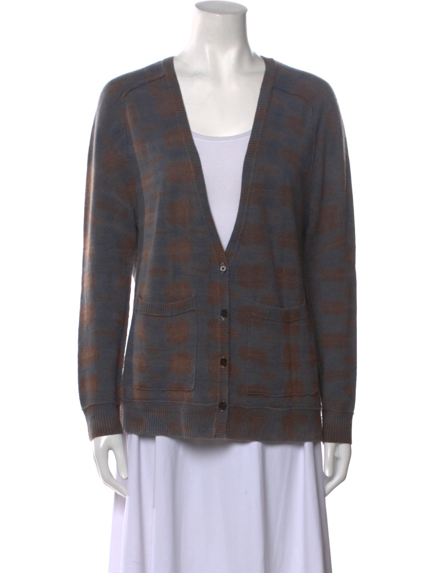 Raquel Allegra Cashmere Plaid Print Sweater