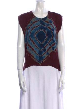 Raquel Allegra Silk Printed T-Shirt