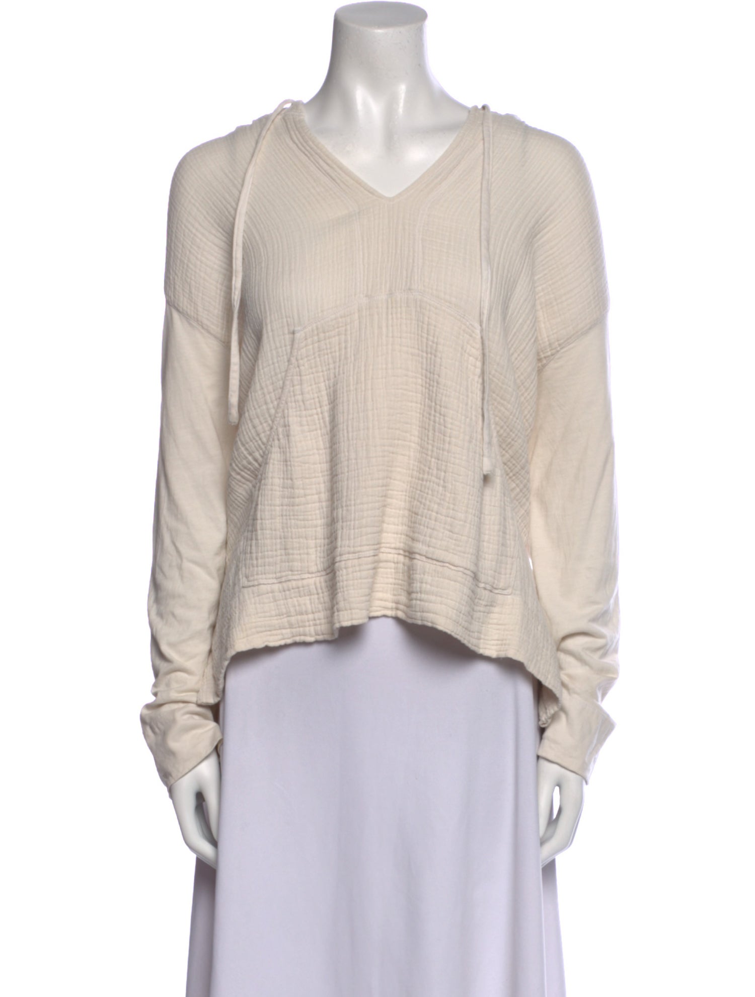 Raquel Allegra V-Neck Long Sleeve Sweatshirt