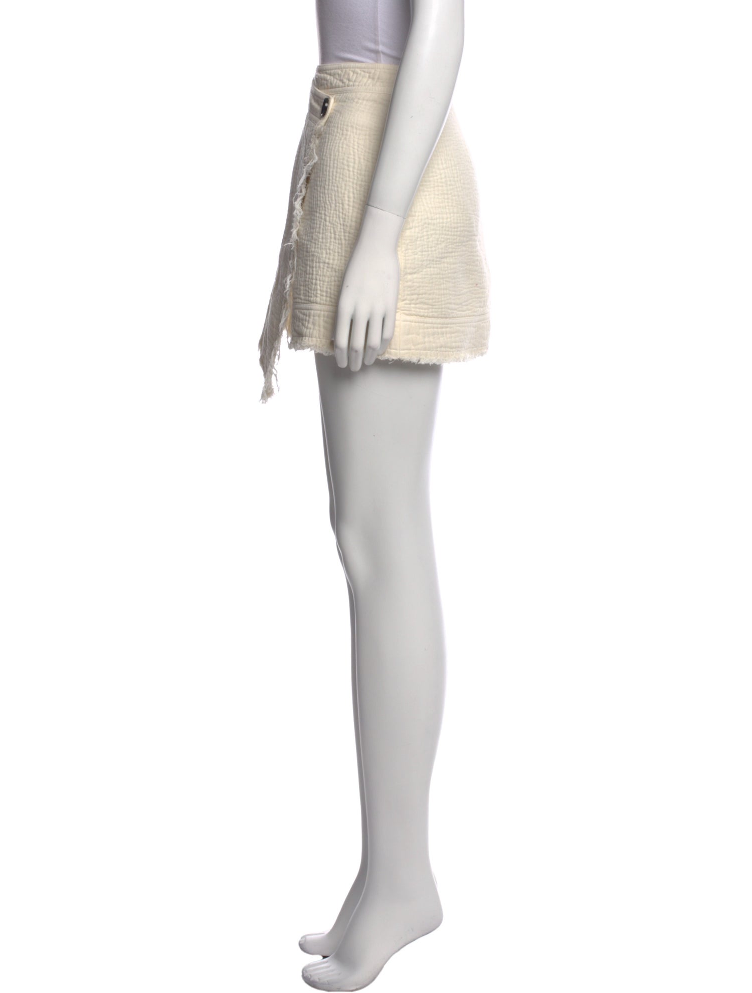 Raquel Allegra Raw-Edge Trim Mini Skirt