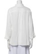 Raquel Allegra Three-Quarter Sleeve Button-Up Top
