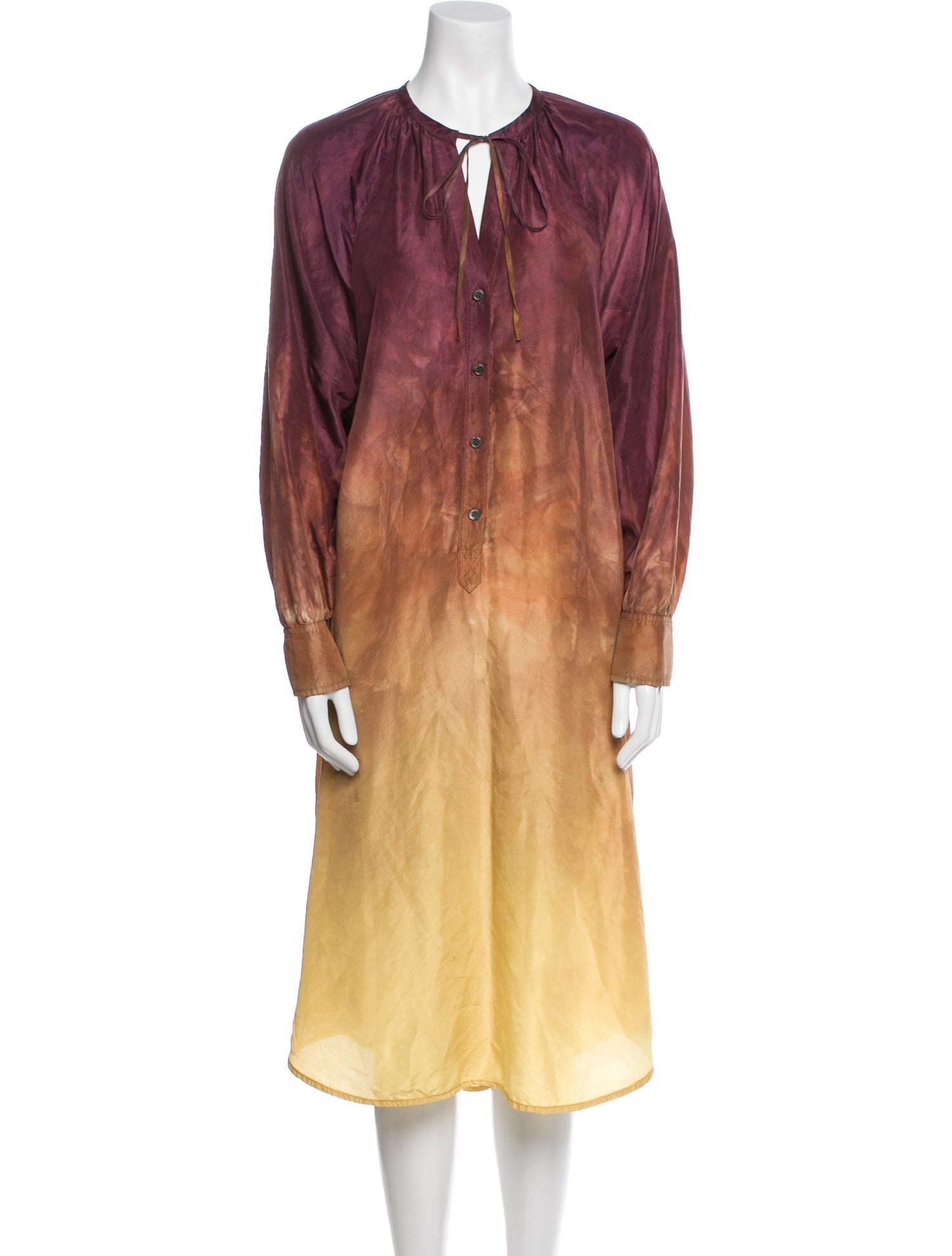 Raquel Allegra Printed Long Dress