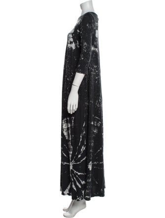 Raquel Allegra Printed Long Dress