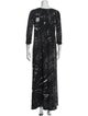 Raquel Allegra Printed Long Dress