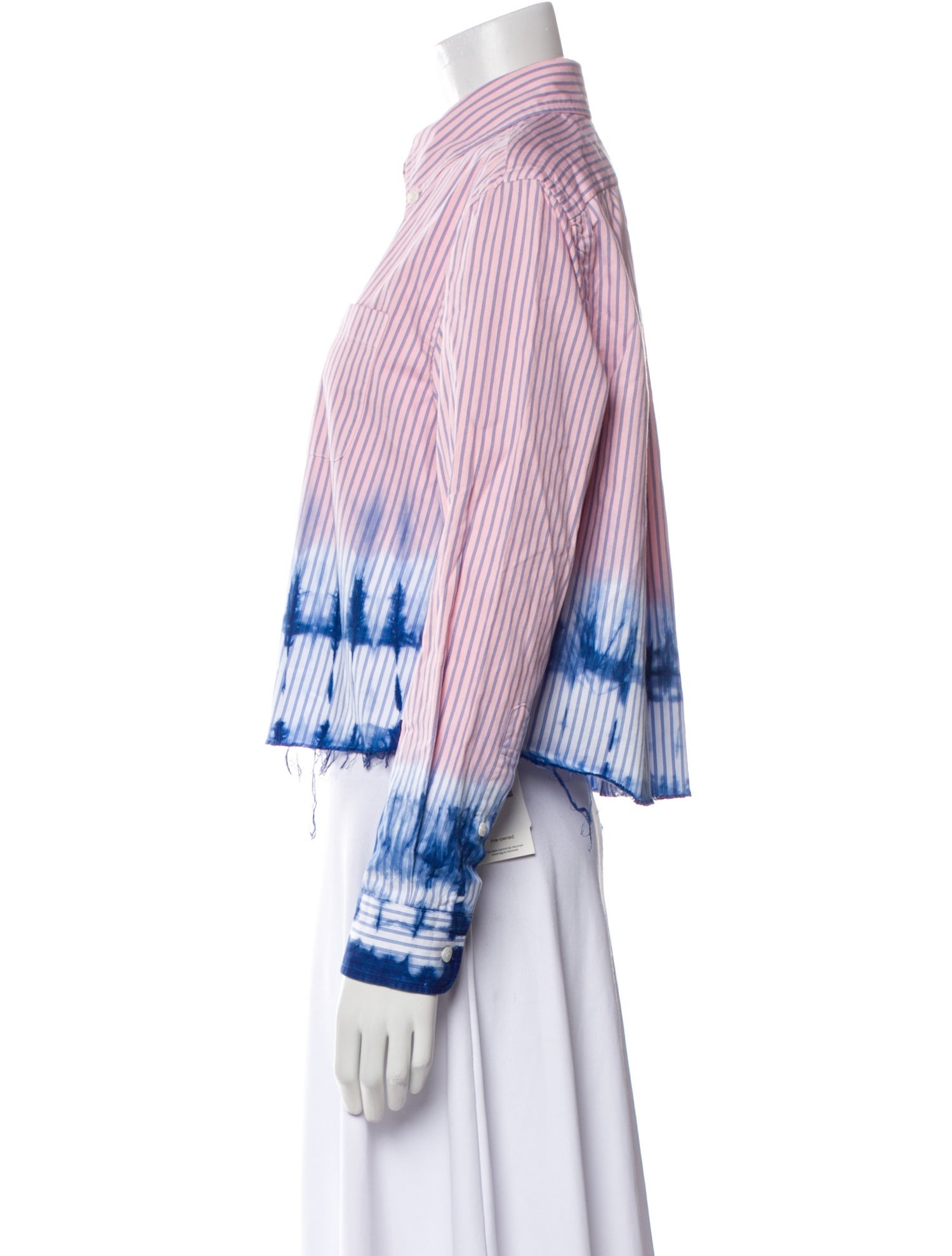 Raquel Allegra Striped Long Sleeve Button-Up Top