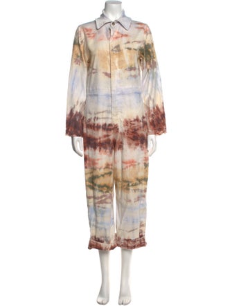 Raquel Allegra Tie-Dye Print Jumpsuit