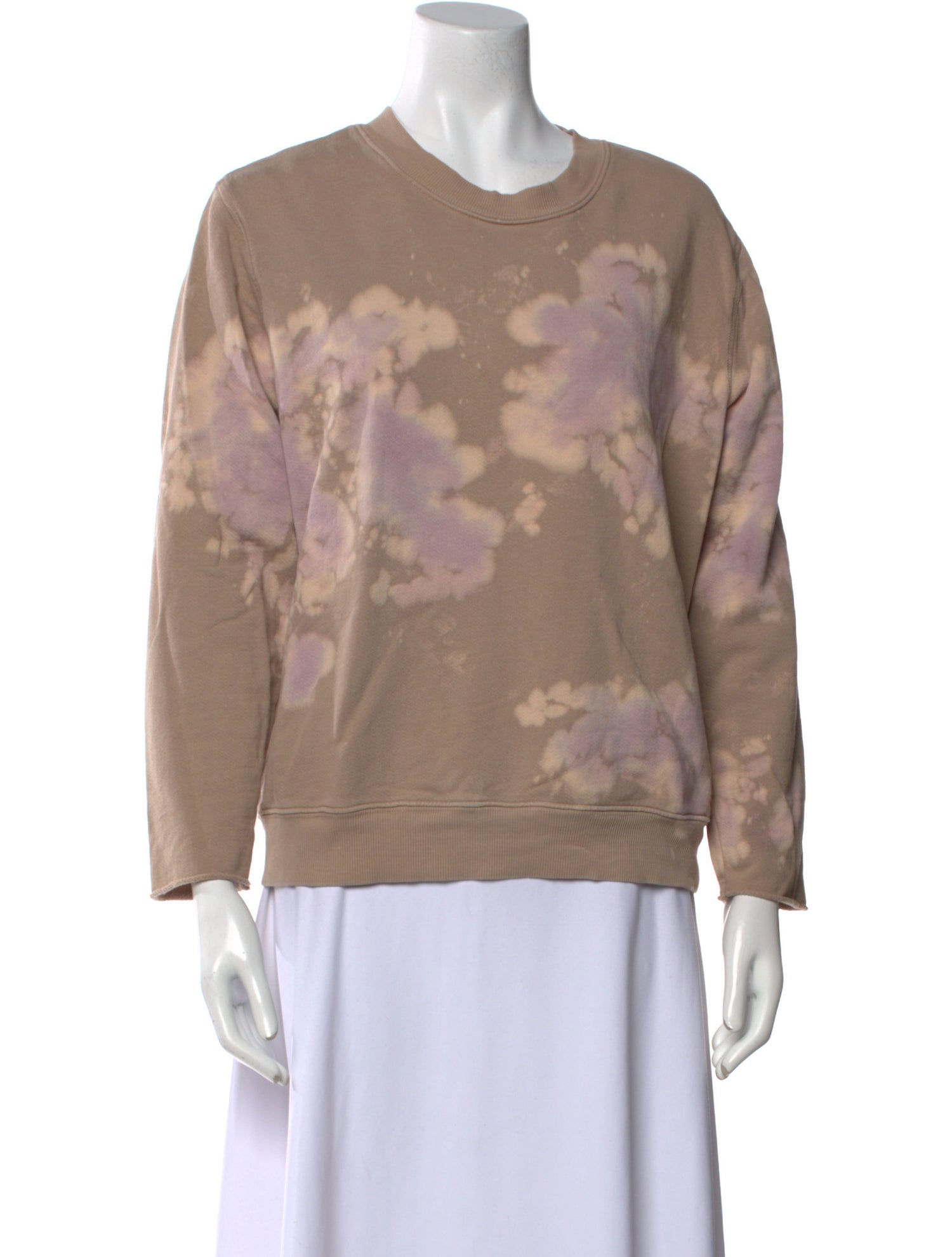 Raquel Allegra Tie-Dye Print Crew Neck Sweatshirt