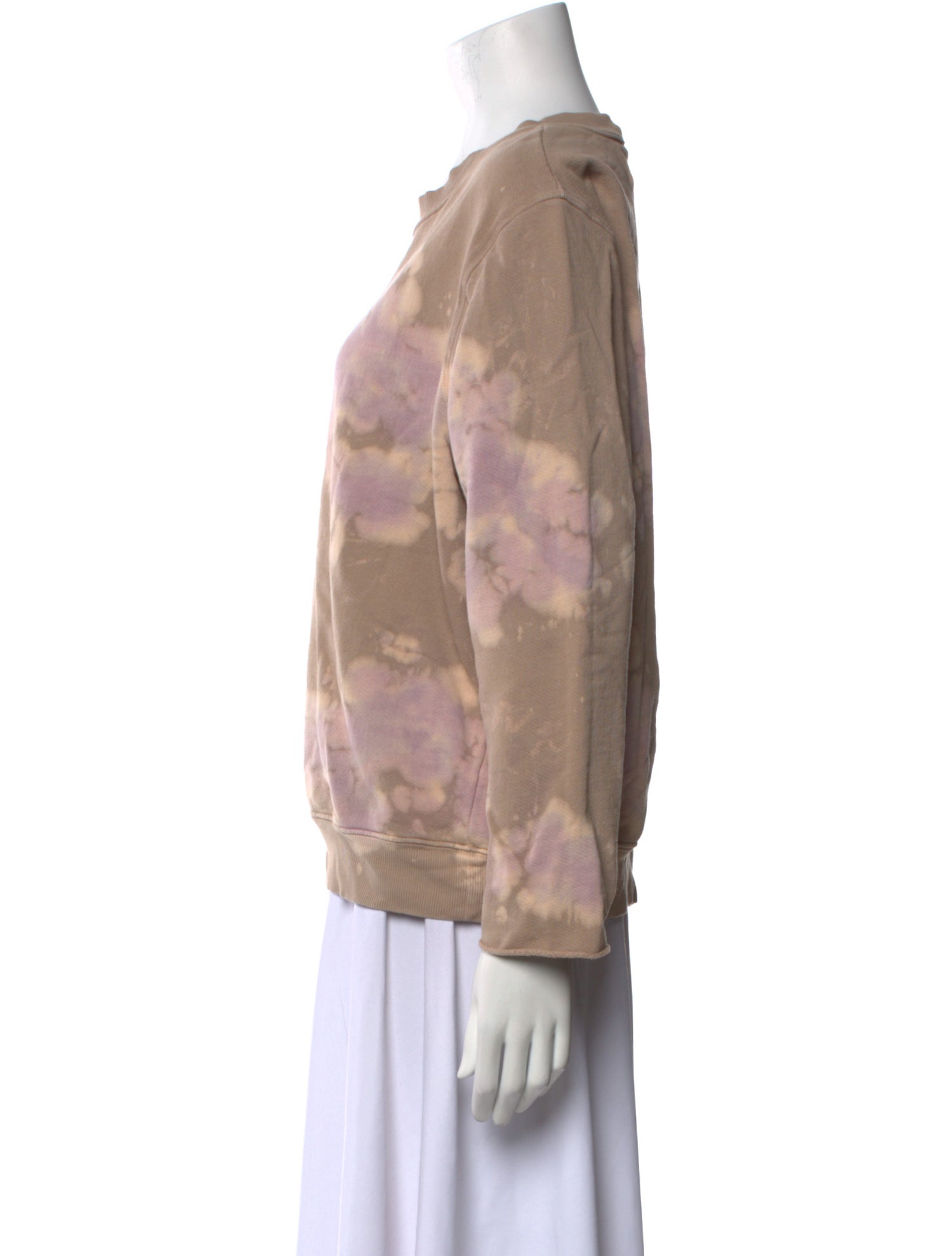 Raquel Allegra Tie-Dye Print Crew Neck Sweatshirt