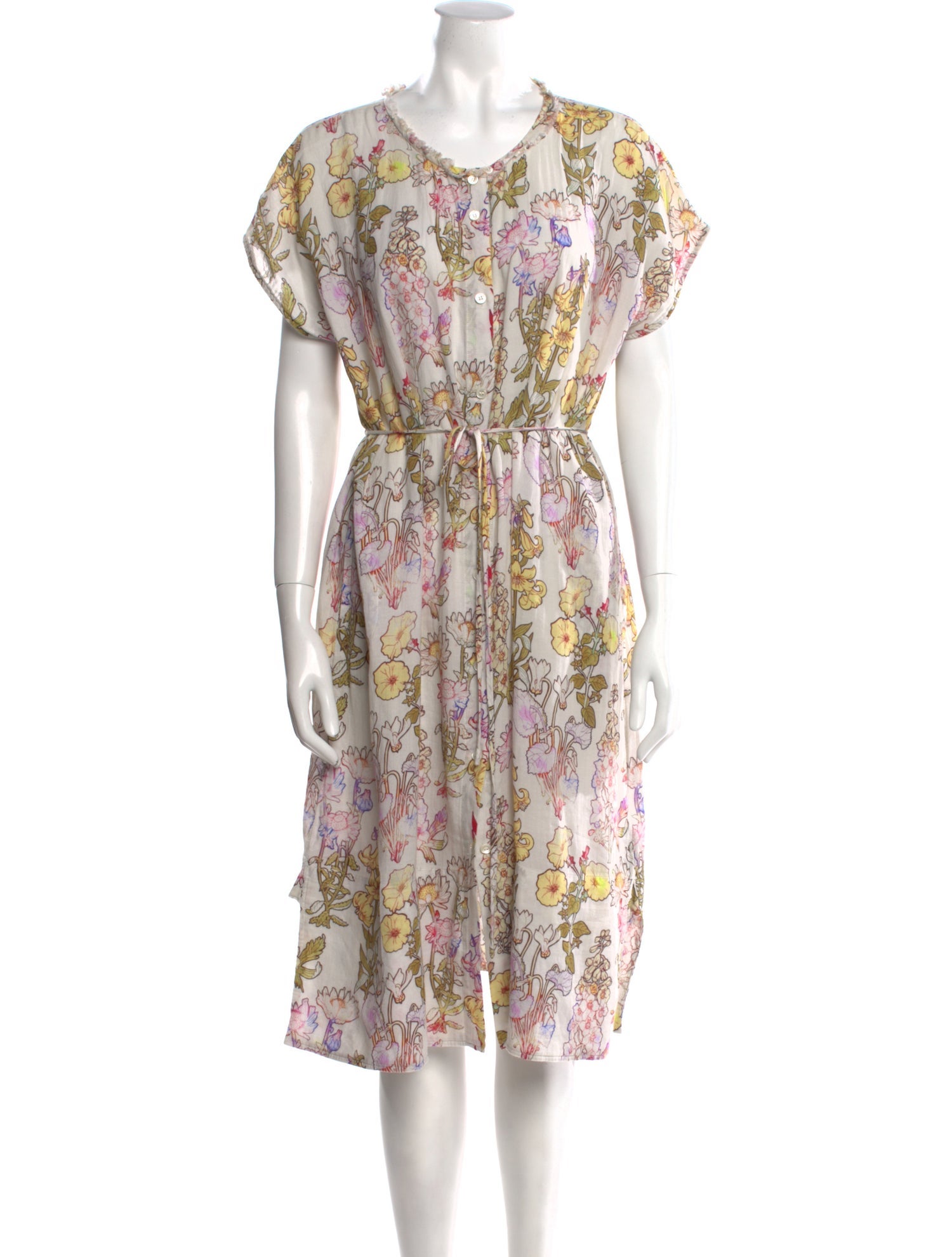 Raquel Allegra Floral Print Knee-Length Dress