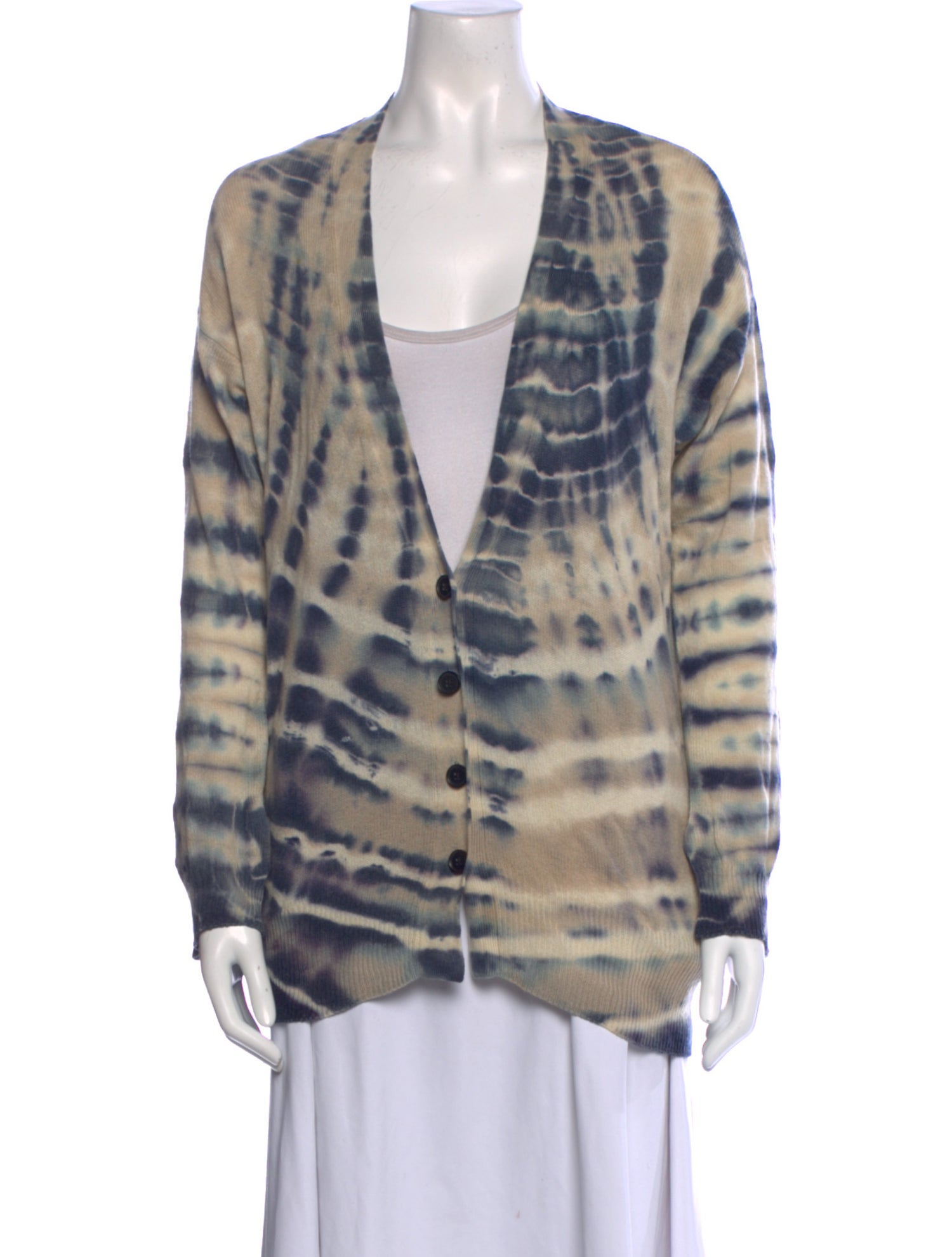 Raquel Allegra Merino Wool Tie-Dye Print Sweater